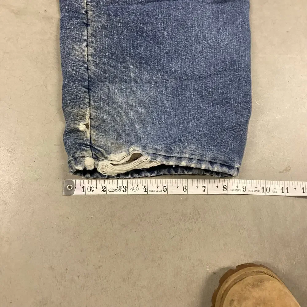 vintage baggy thermal lined wrangler carpenter jeans 34x30